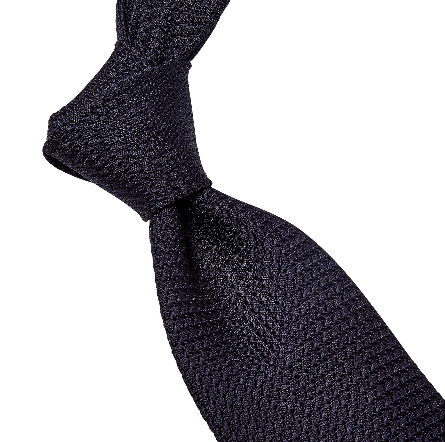 A Sovereign Grade Grenadine Grossa Midnight Blue Tie from KirbyAllison.com, showcasing quality from the United Kingdom.