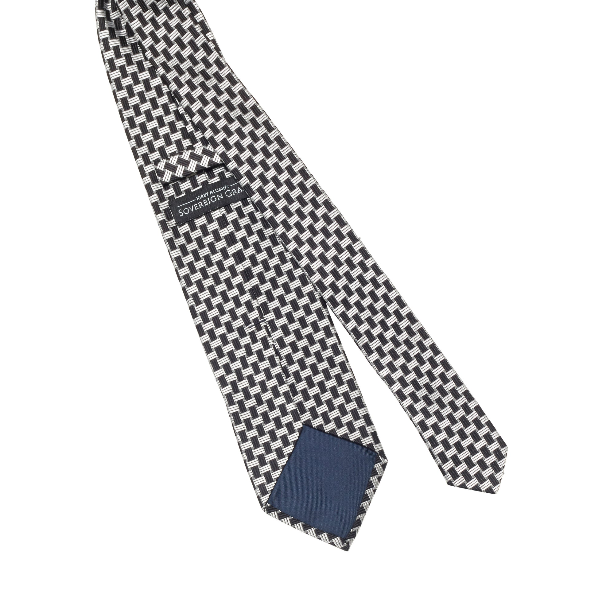 A high-quality handmade checkered tie, the Sovereign Grade Basket Weave Silk Tie by KirbyAllison.com - United Kingdom.