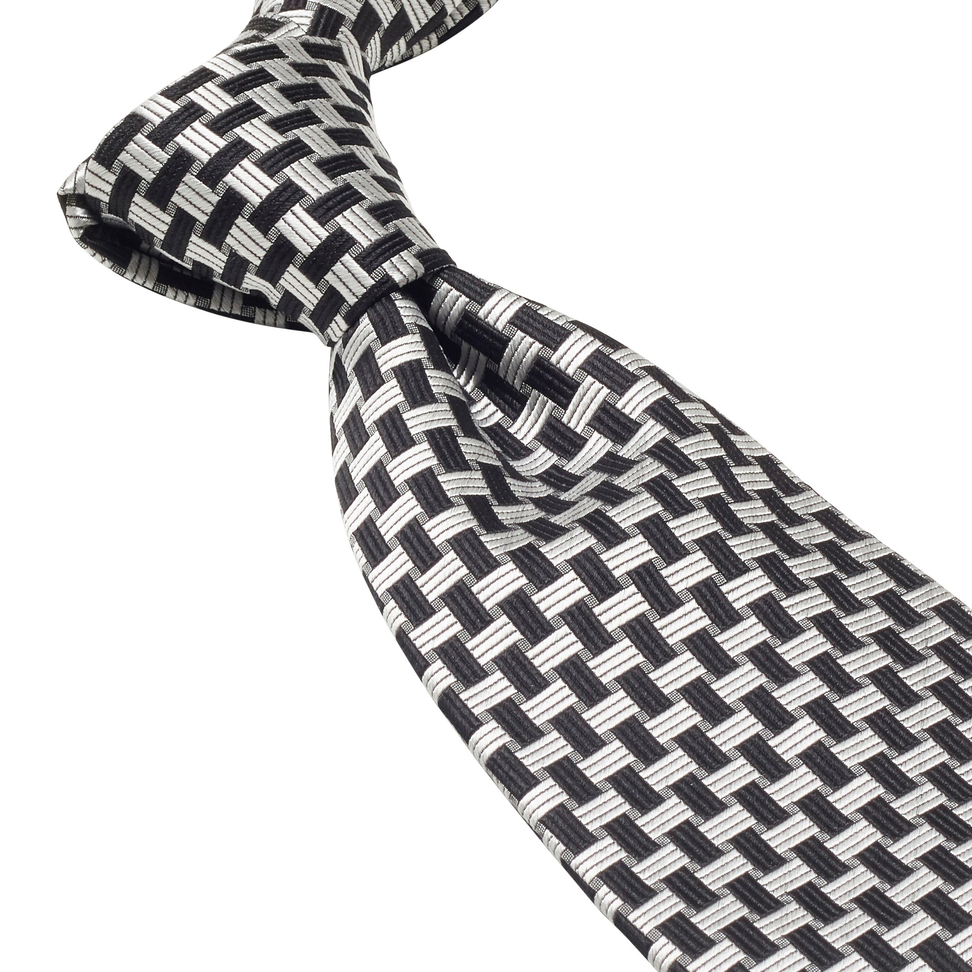 A Sovereign Grade Basket Weave Silk Tie by KirbyAllison.com on a white background.