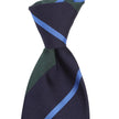 A high-quality Sovereign Grade Navy/Green Rep Tie handmade in the United Kingdom by KirbyAllison.com.