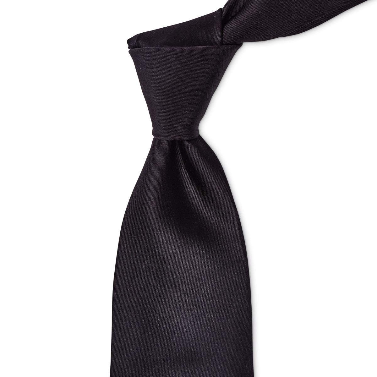 Sovereign Grade Black Solid Satin Tie