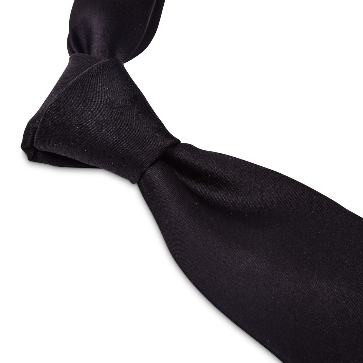 Sovereign Grade Black Solid Satin Tie