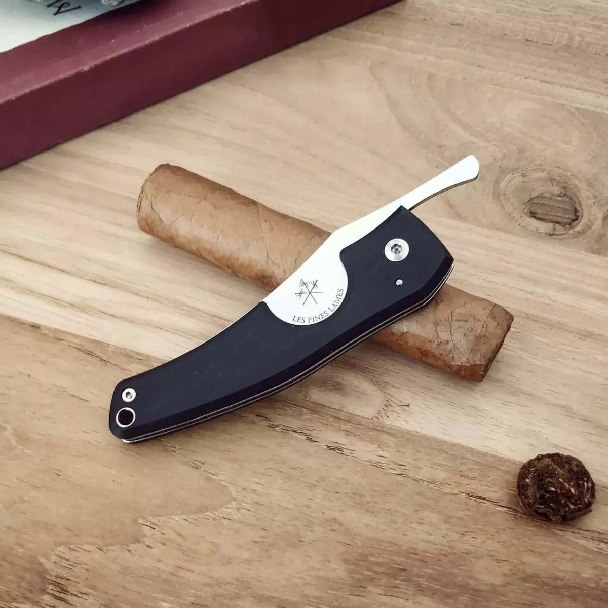 A high-density Kirby Allison Ebony Wood Cigar Knife with a durable KirbyAllison.com handle.
