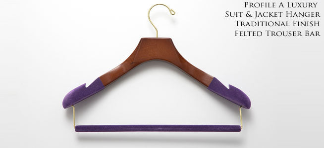 Women's Suit Hanger with Felted Trouser Bar (Profile A2)