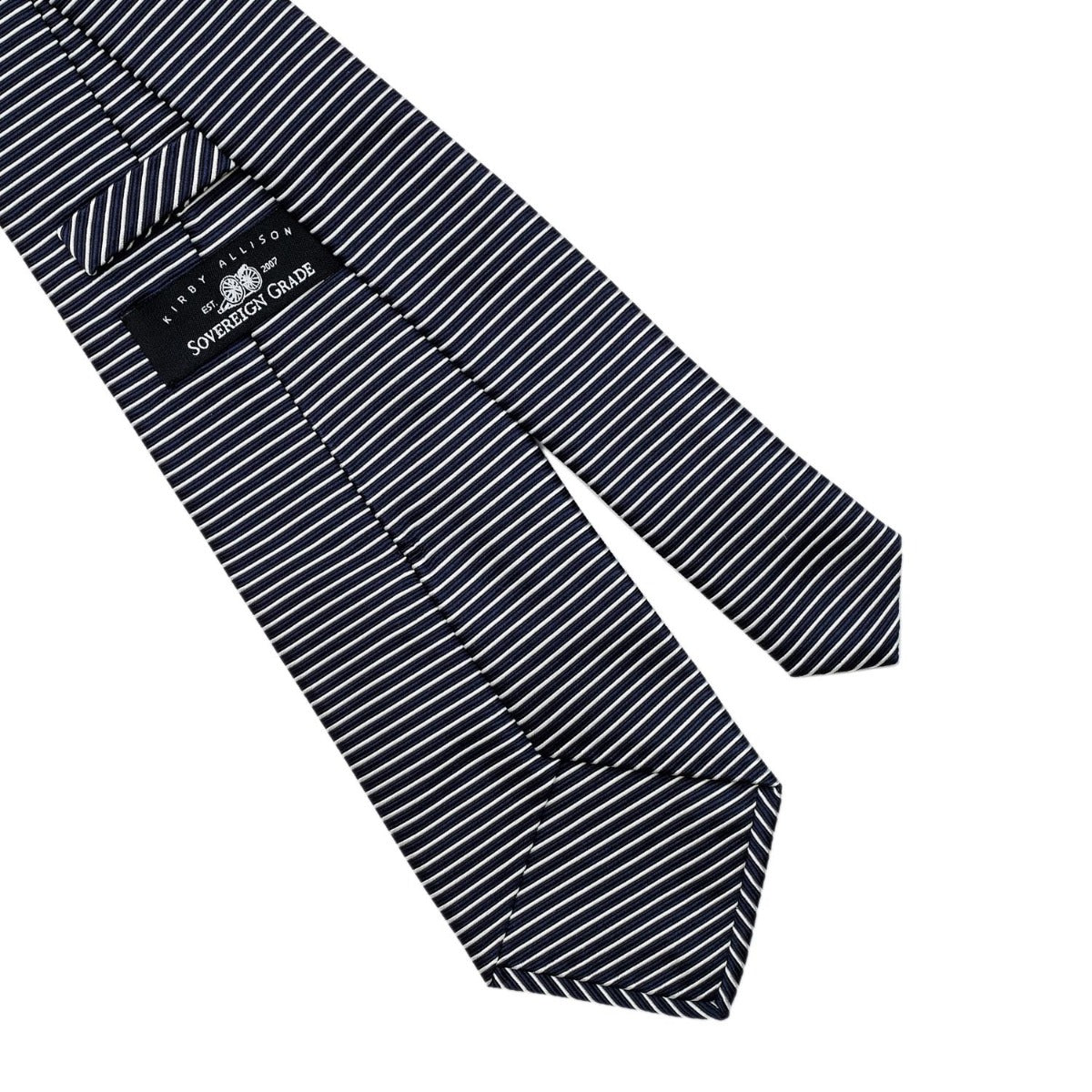 A KirbyAllison.com Sovereign Grade Horizontal Stripe Jacquard Tie.