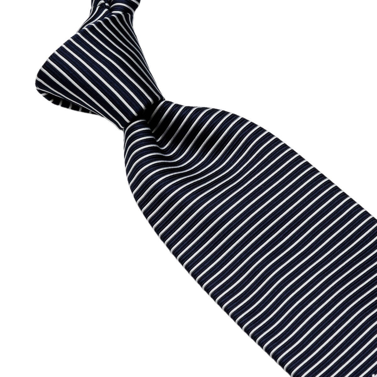 A Sovereign Grade Horizontal Stripe Jacquard Tie from KirbyAllison.com on a white background.