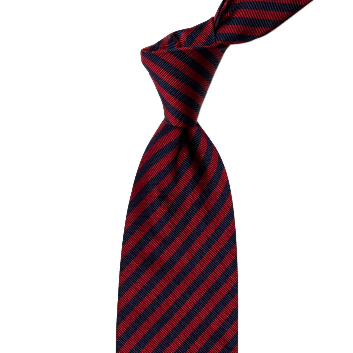Sovereign Grade Navy and Red London Stripe Silk Tie