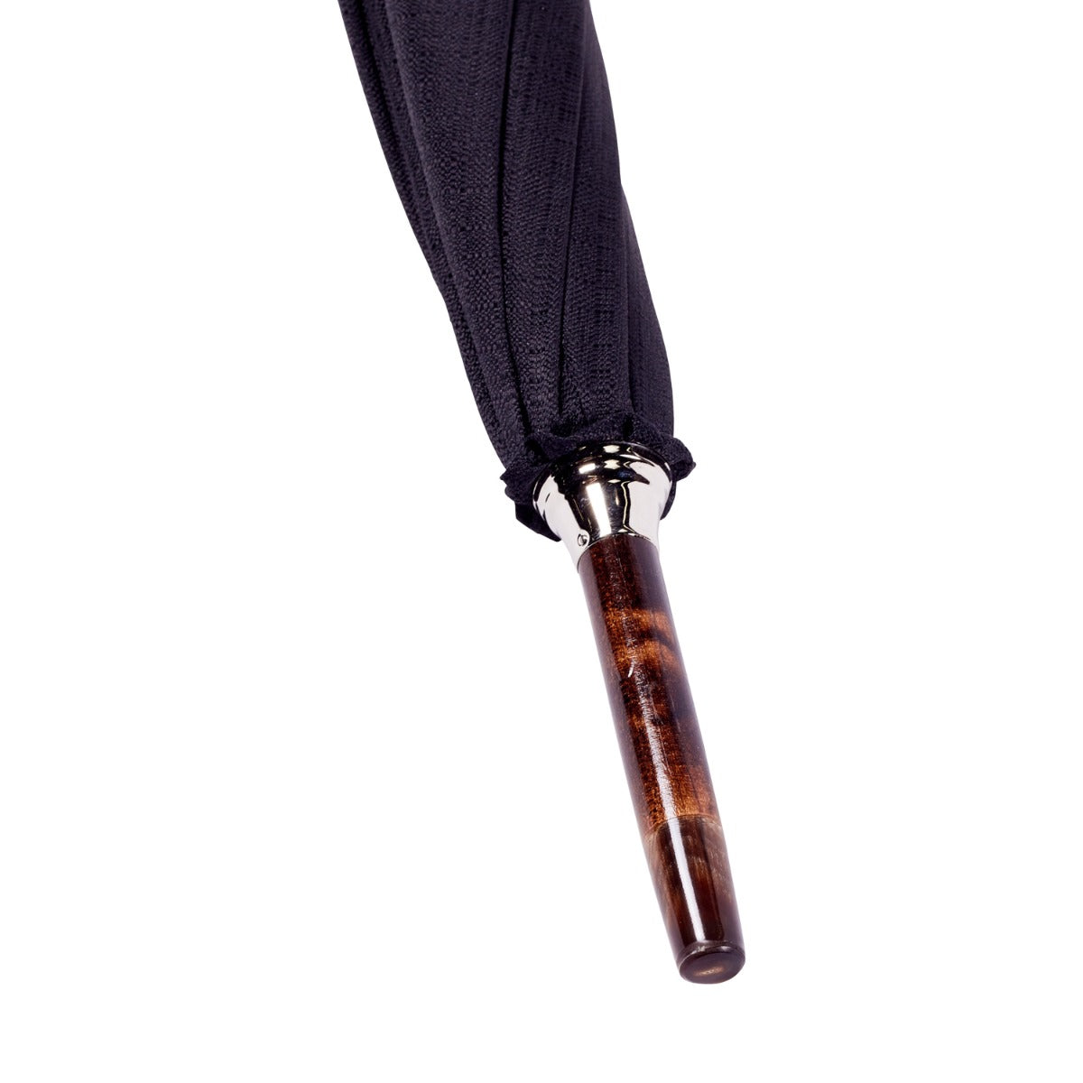 A Shiny Tiger Maple Handle w/ Imperial Black Canopy umbrella, designed by KirbyAllison.com.
