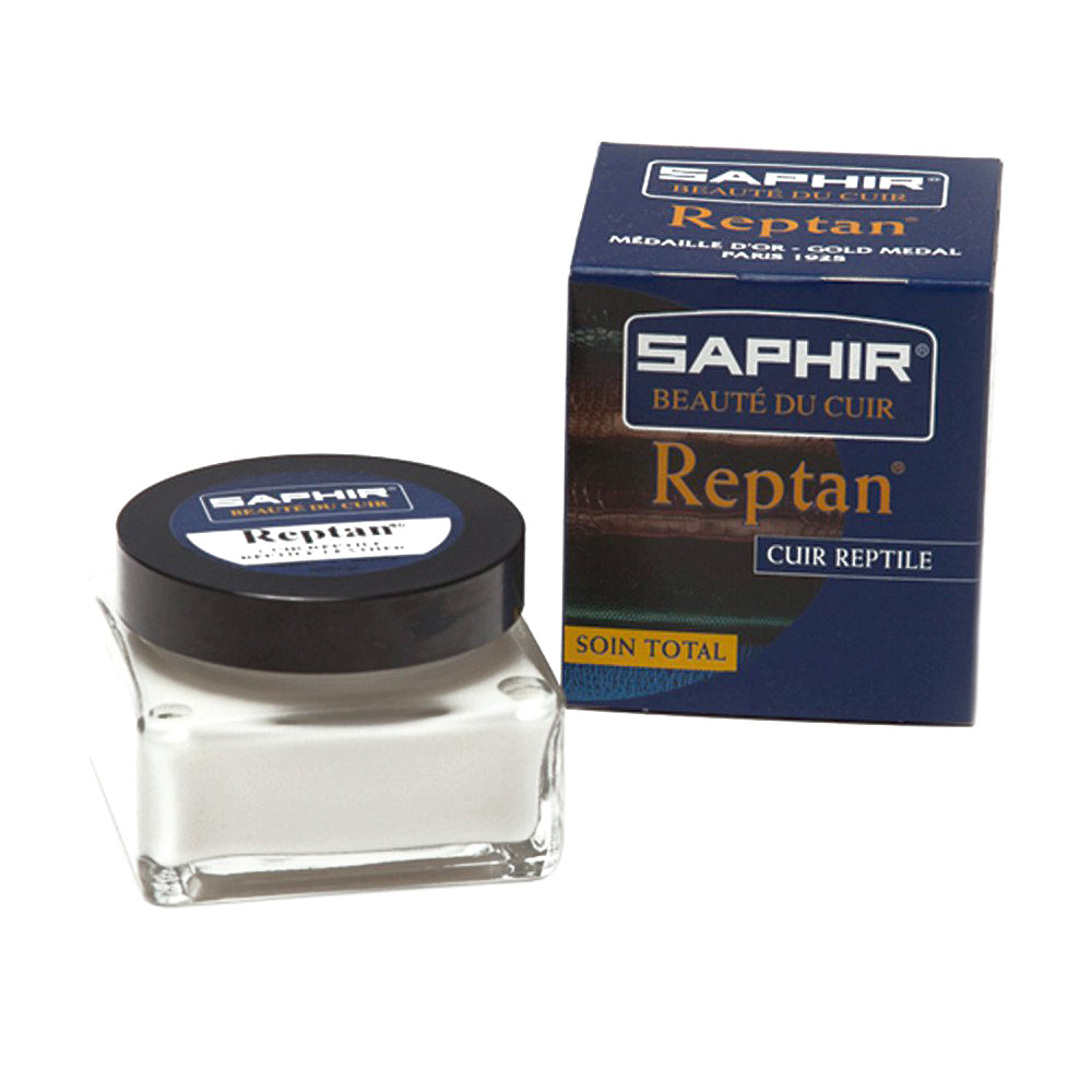 Exotic skins repaired with Saphir Special Reptile Beauty Milk (Reptan) from KirbyAllison.com.
