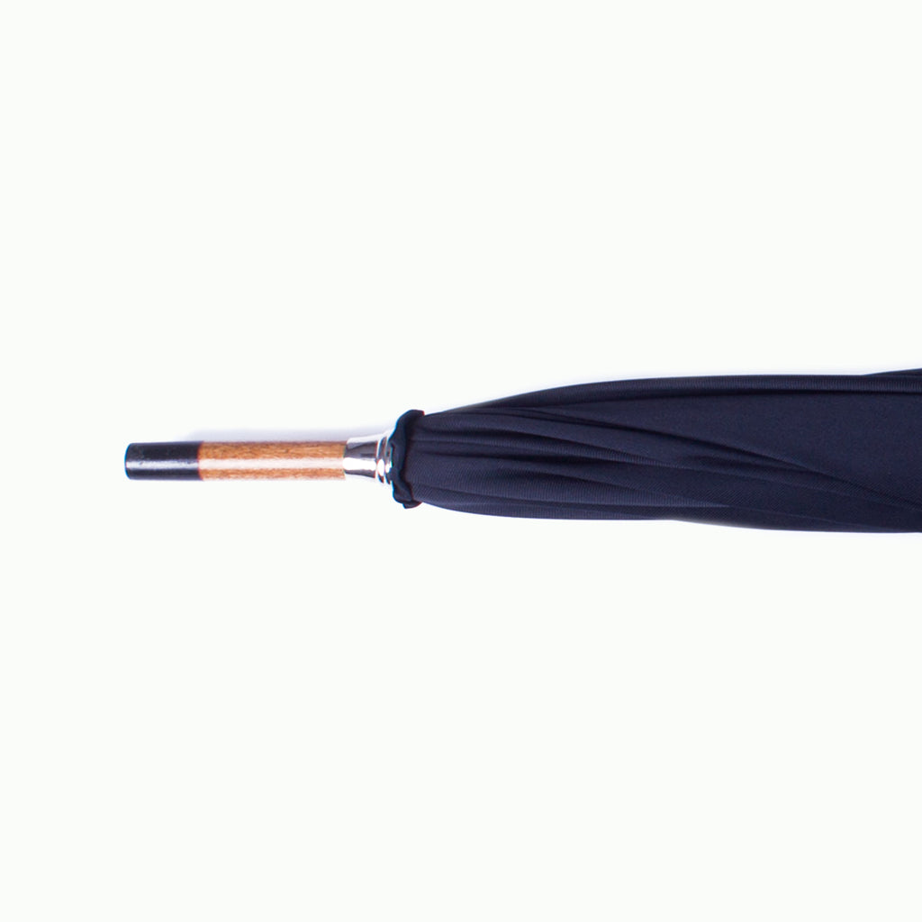 Maglia Francesco Black Doorman Umbrella with Maplewood Handle