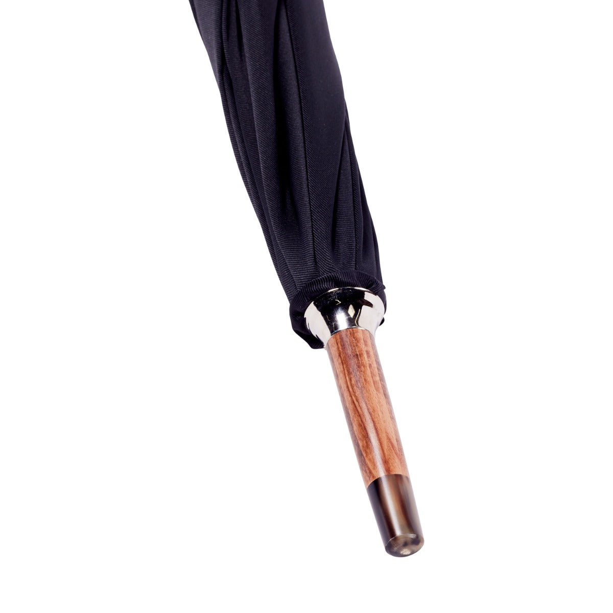 A handcrafted Black Canopy Umbrella with Malacca Handle from KirbyAllison.com.