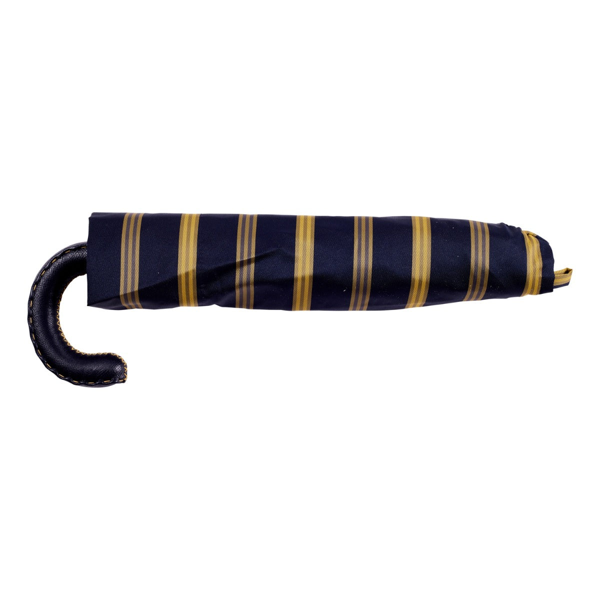 Yellow/Navy Stripe Travel with Leather Handle