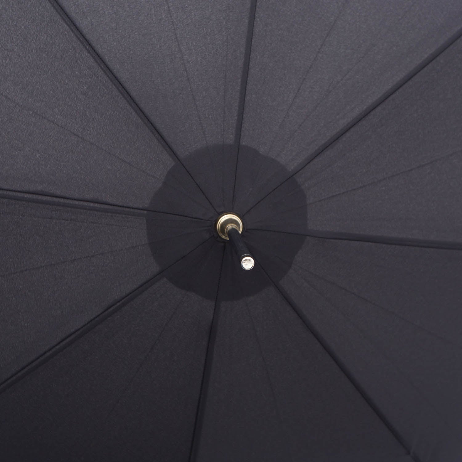 Mario Talarico Black Canopy Umbrella with Dog Horn Handle