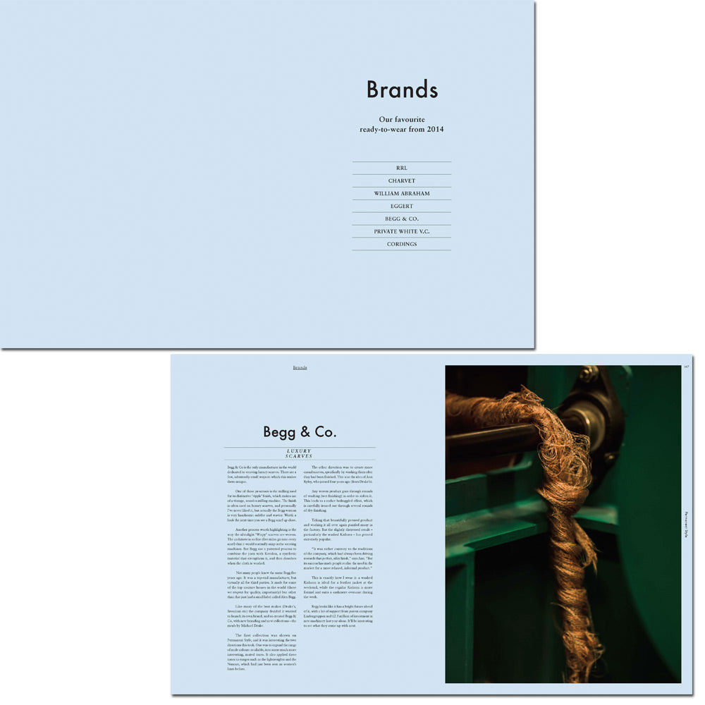 The KirbyAllison.com Permanent Style Annual for 2015, a luxury book showcasing menswear with a picture of a rope.