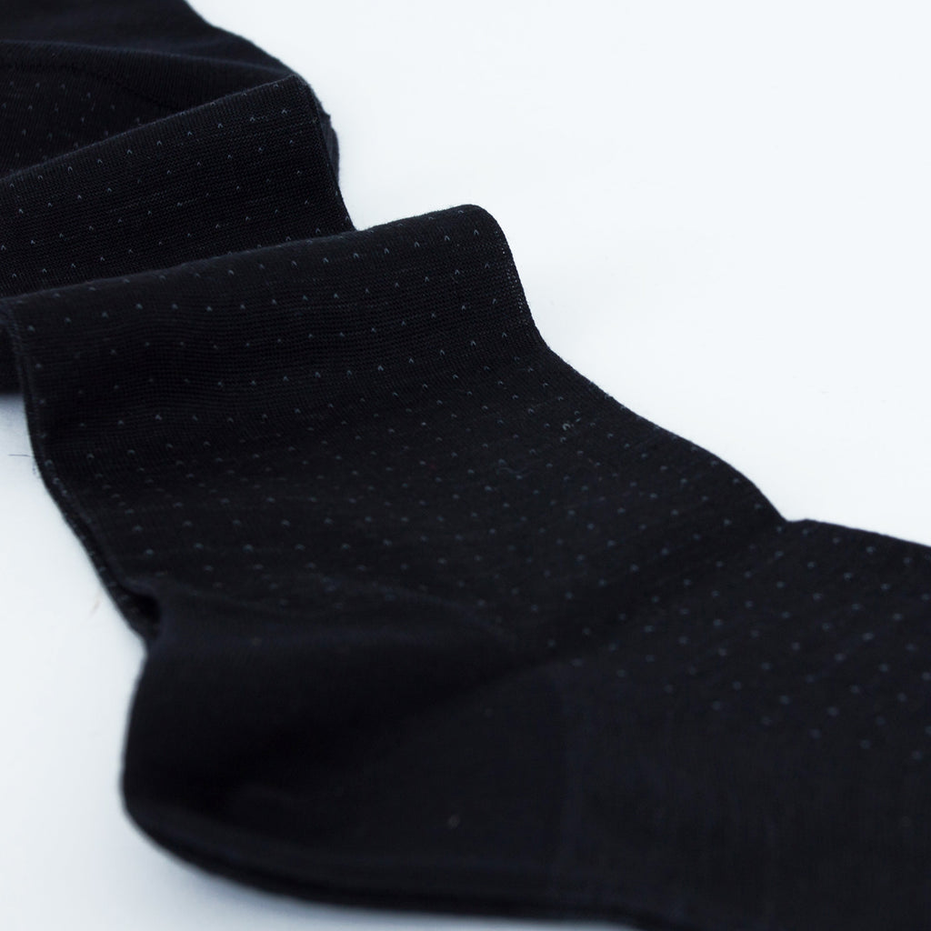 Palatino Dark Grey Leonardo Small-Dot Melange Dress Sock