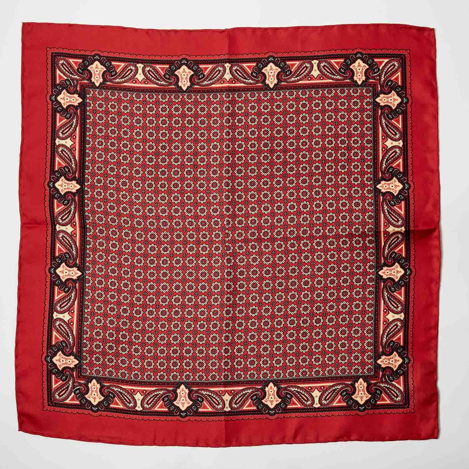 Sovereign Grade 100% Silk Crimson Pocket Square | KirbyAllison.com
