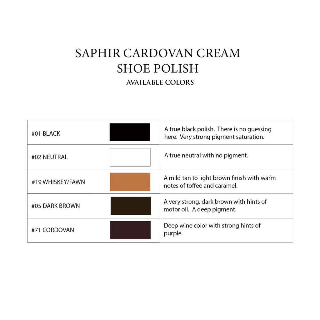 Saphir Cordovan Shoe Polish Saphir Medaille D'OR Saphir Shoe Polish