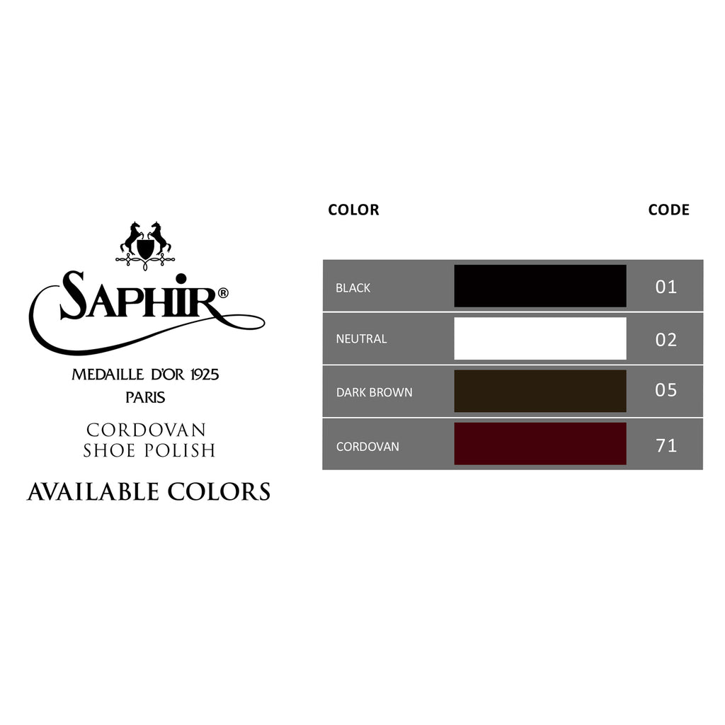 Saphir Cordovan Shoe Polish Saphir Medaille D'OR Saphir Shoe Polish