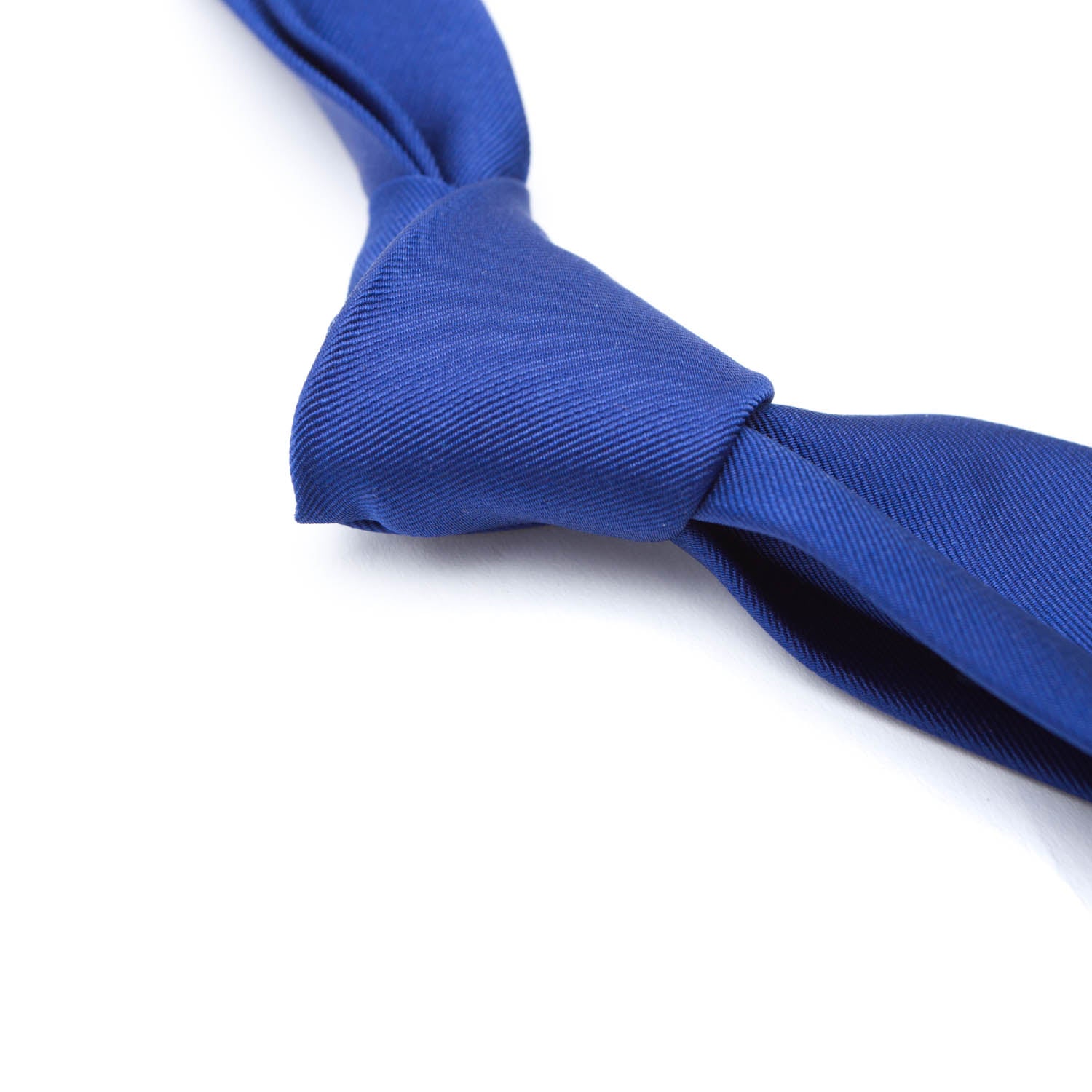 A Sovereign Grade Blue Satin Tie by KirbyAllison.com on a white background.