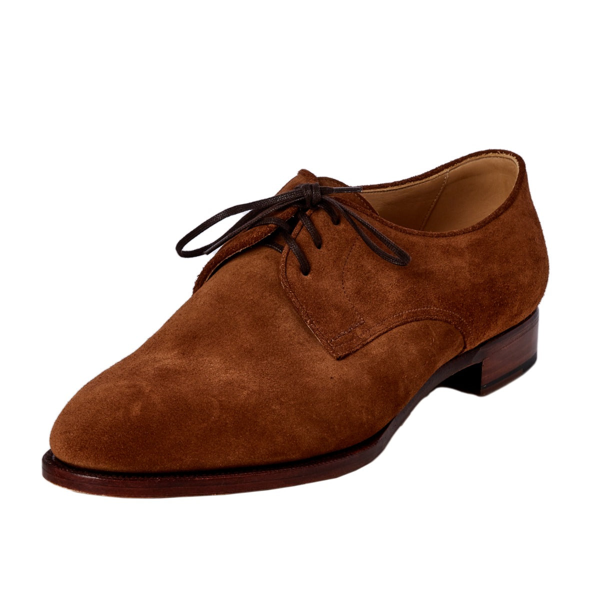 KirbyAllison.com's TLB Medium Brown Derby 8.5UK men's shoe with laces.