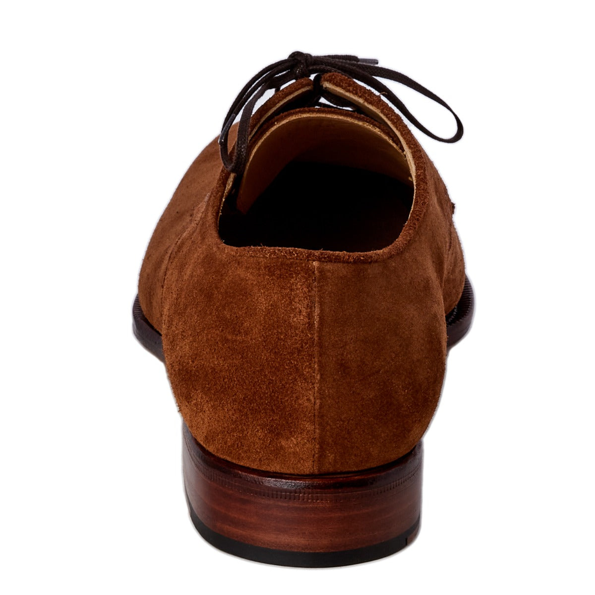 The TLB Medium Brown Derby 8.5UK shoe with a wooden sole, available at KirbyAllison.com.