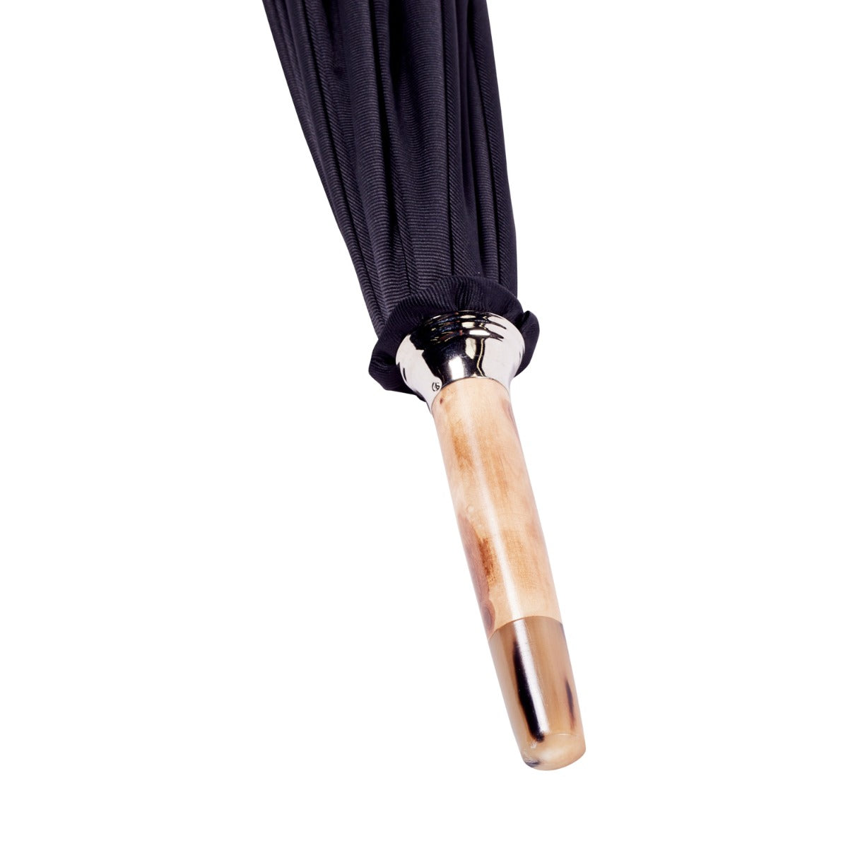 A Elm Wood Umbrella with Black Canopy from KirbyAllison.com.