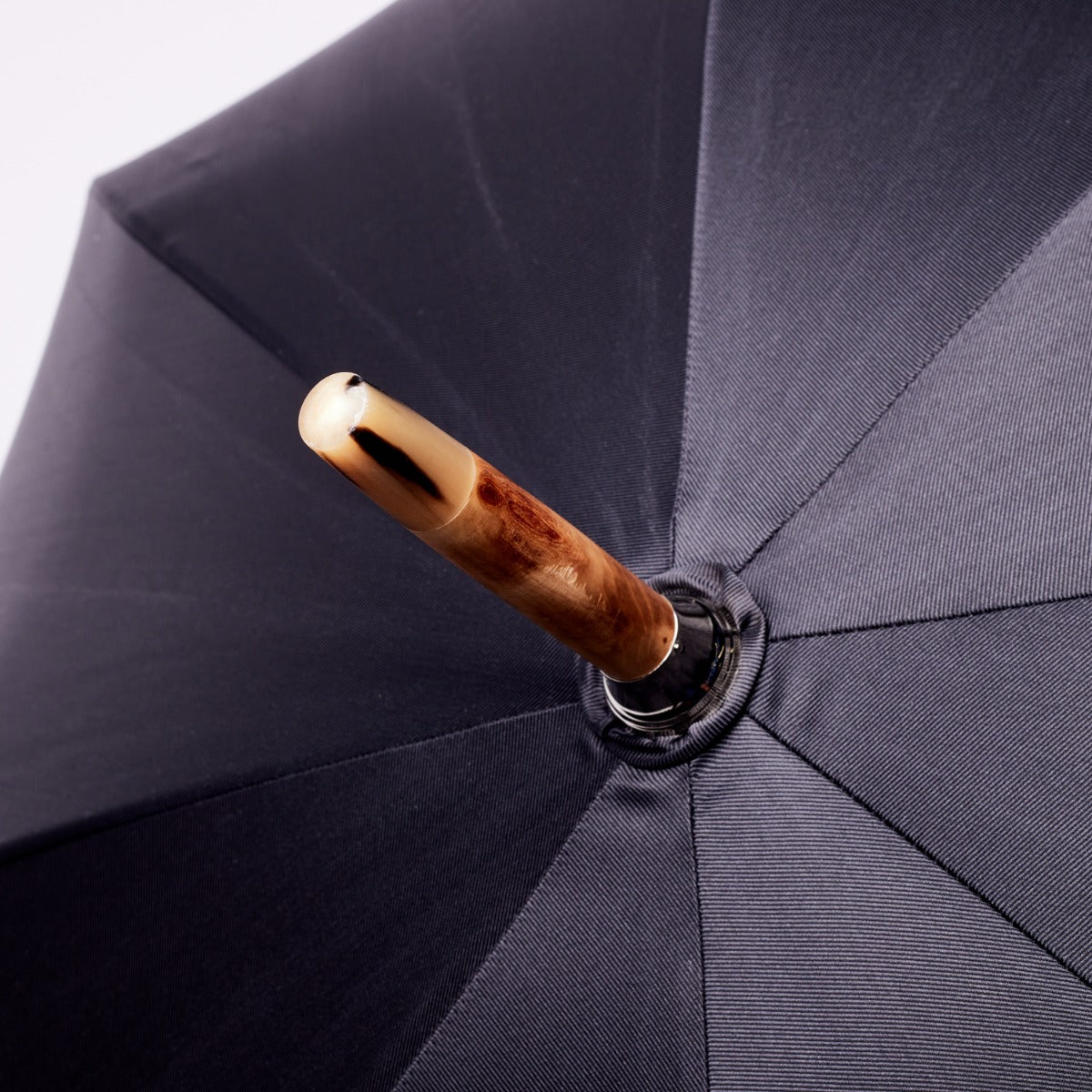 A Elm Wood Umbrella with Black Canopy by KirbyAllison.com.